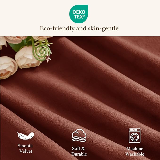 Rust Classic Velvet Valance 52x18 Inch 1 Panel | Earth Tone Wavy Kitchen Curtains, Vintage Window Treatment for Living Room, Bathroom, Small Windows, Christmas Decor - Image 8