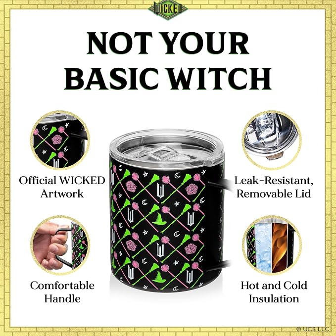 Dragon Glassware x Wicked Stainless Steel Camp Mug with Lid, 12 oz - Black | Insulated Camping Mug For Coffee, Tea, Matcha, Hot Beverages; Official Wicked Mug - Image 5