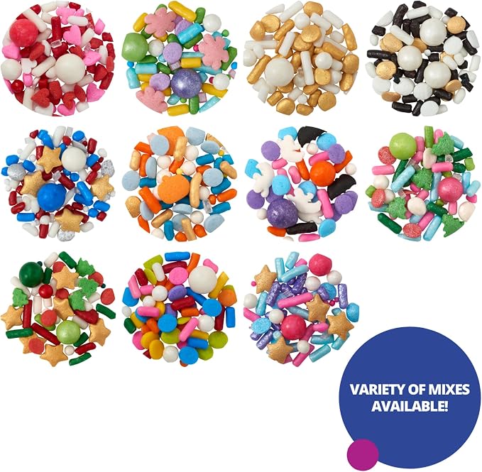 DecoPac Cheers To You Fusion Mix Sprinkles, 26oz, Shaped Candy Sprinkles in Handheld Container, Edible Decorations For Celebration Cakes, Cupcakes, Cookies and Donuts - Image 4