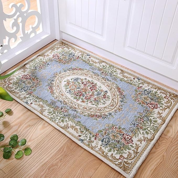 Home Decor Collection Rustic Floral Rug Luxury Soft Modern Floor Rugs Carpet for Living Room, 2'7'' x 4', Country Blue by Ukeler
