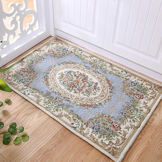 Home Decor Collection Rustic Floral Rug Luxury Soft Modern Floor Rugs Carpet for Living Room, 2'7'' x 4', Country Blue by Ukeler
