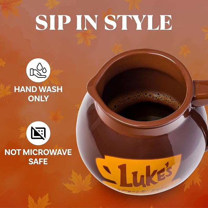 Silver Buffalo Gilmore Girls Luke's Coffee Pot, 3D Sculpted Mug, 20oz | Ceramic, 0.59 Liters - Image 3