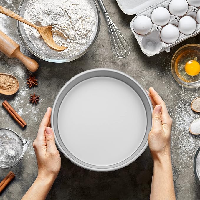 6 x 2 Inch Round Cake Pans, Set of 2 Anodized Aluminum Cake Pans Baking Tins - Image 5