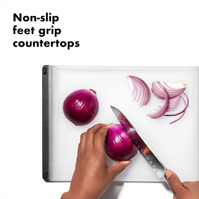 OXO Good Grips Plastic Everyday Cutting Board - Image 6