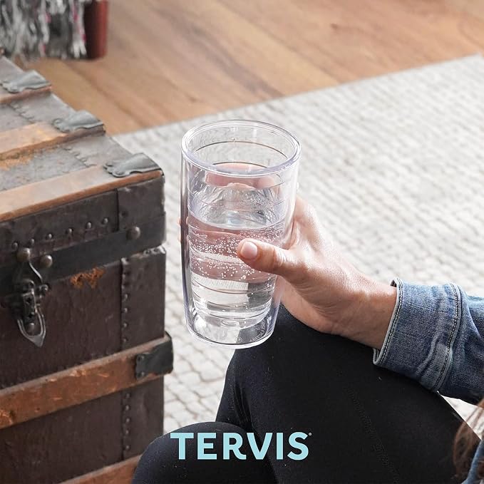 Tervis Clear & Colorful Tabletop Made in USA Double Walled Insulated Tumbler Travel Cup Keeps Drinks Cold & Hot, 16oz, Blue Moon - Image 8