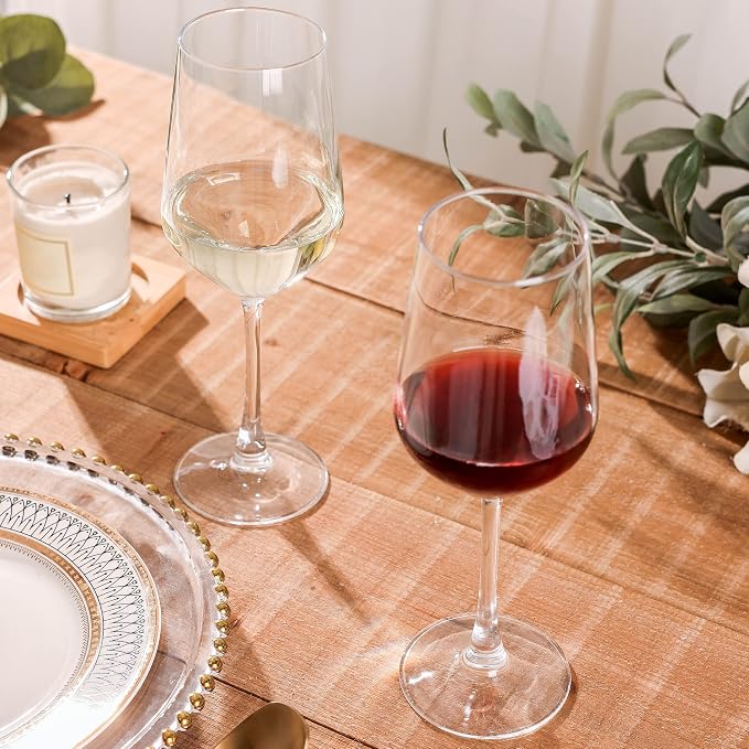 YANGNAY Wine Glasses Set of 6, 13 Oz Red or White Wine Glass with Stem, Perfect for Home, Restaurant, Dishwasher Safe - Image 5