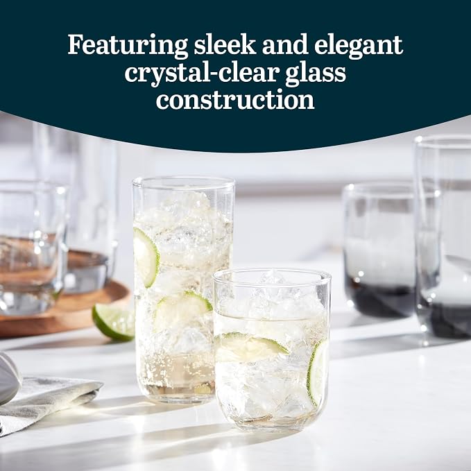 Libbey Polaris Tumbler Glasses, Axis, 17.75-ounce, Set of 8 - Image 4
