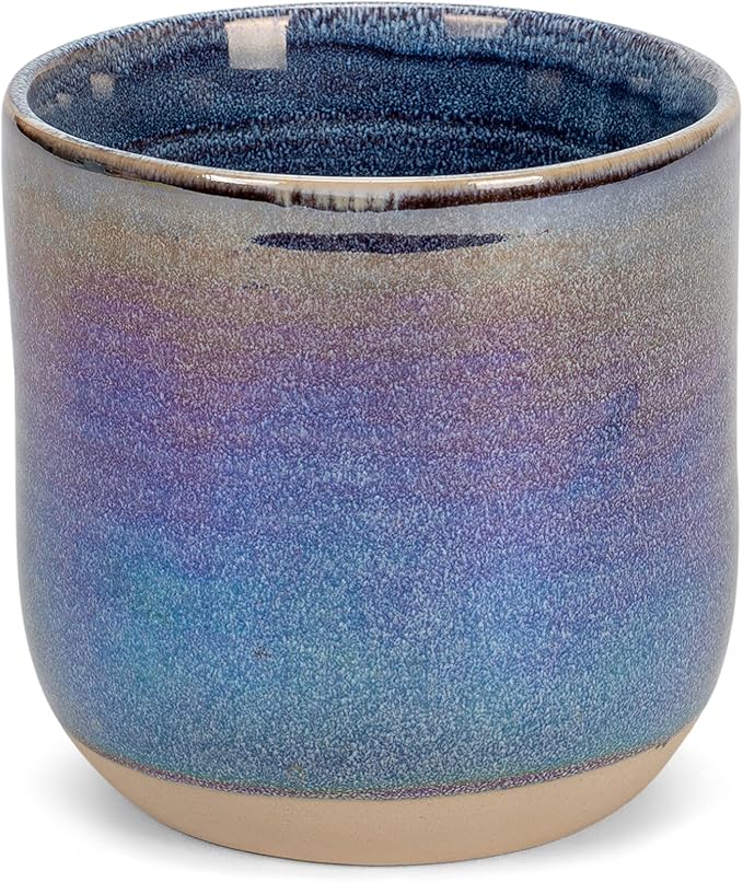 Elanze Designs Glossy Reactive Glaze Large 17 Fluid Ounce Everyday Kitchen Food Grade Ceramic Stoneware Coffee Mug Cup with Comfort Curved Handles, Set of 4, Purple Rainbow - Image 5