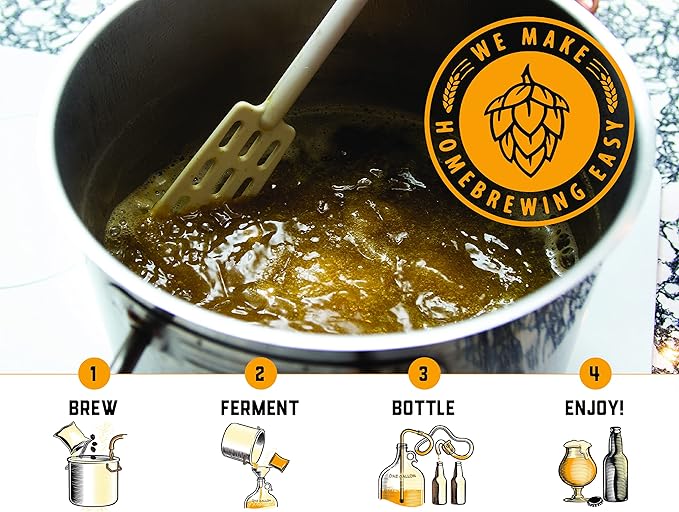 Craft A Brew - Chocolate Milk Stout - Beer Making Kit - Make Your Own Craft Beer - Complete Equipment and Supplies - Starter Home Brewing Kit - 1 Gallon