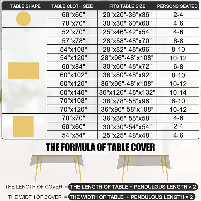 Smiry Rectangle Waterproof Heavy Duty Vinyl Tablecloths, 60 x 120 Inch | Wipeable Washable Floral Embossed Table Cover for Kitchen and Dining Room, Indoor & Outdoor Use, Christmas Green - Image 7