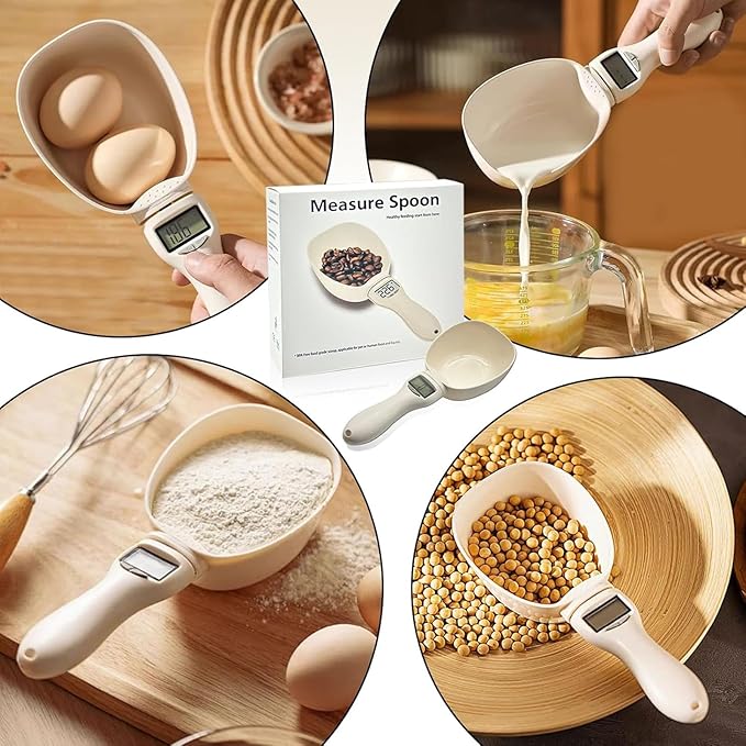 2025 New Digital Measuring Spoon, Digital Food Measuring Scoop Scale - Electronic Kitchen Measuring Spoon Scale for Cooking Baking
