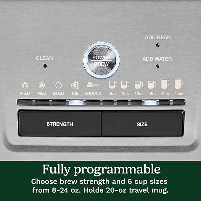 Cuisinart Coffee Maker, Grind and Brew Single Serve Coffee Maker, 6 Cup Sizes, Built-in Stainless Steel Burr Mill, Adjustable Strength, Grind Control and Over Ice Feature, Easy Cleaning, DGB-30 - Image 6