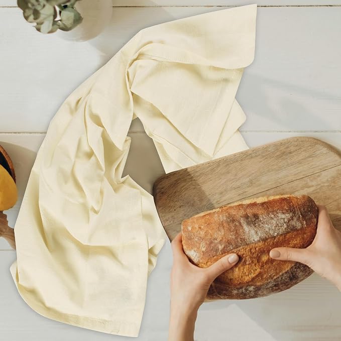 Urban Villa Kitchen Towels Cotton Dish Towels 27”x27” (Set of 4) Ivory - Image 5
