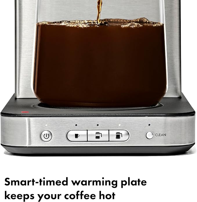 OXO Brew 8-Cup Drip Coffee Maker - Glass Carafe | Podless Single-Serve and Full Carafe Options, SCA Certified Home Brewer, Temperature Control Setting - Image 3