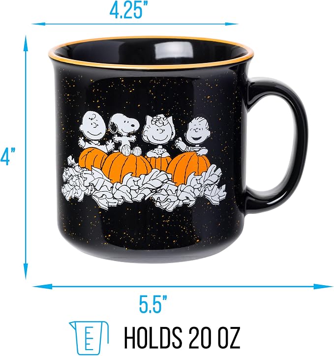 Silver Buffalo Peanuts Halloween Costumes, Ceramic Camper Mug, 20oz | Charlie Brown, Snoopy, Woodstock, Lucy and Linus, 0.59 Liters - Image 2