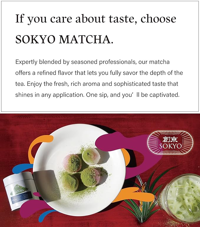SOKYO ceremonial matcha powder series powdered green tea Japanese matcha (3.52oz / 100g, Mie Ceremonial K)