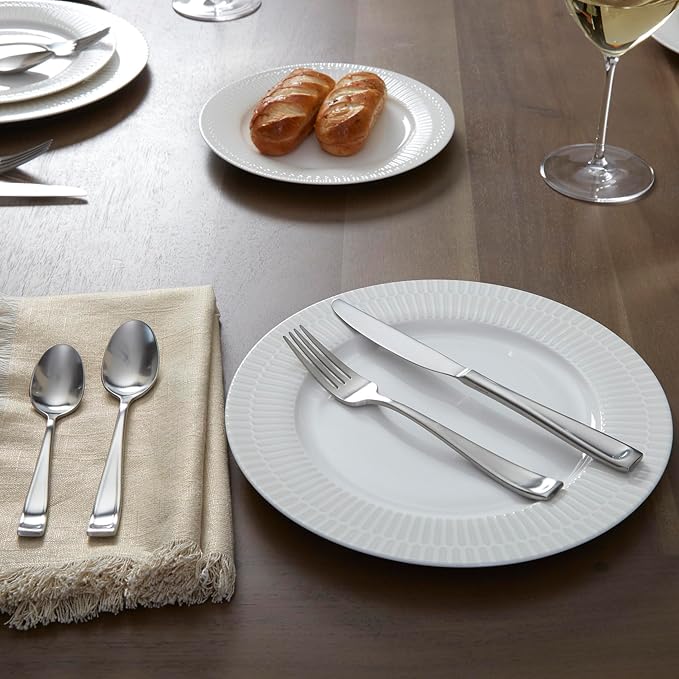 Oneida Moda 2-Piece Silverware Serving Forks, Flatware | silver, dishwasher safe | heavy duty, cutlery set for kitchen and dining, serving utensil set, wedding silverware - Image 3