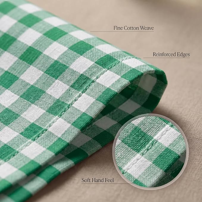 Urban Villa Cloth Napkins Cotton 20x20 (Set of 12) Hunter White - Image 5