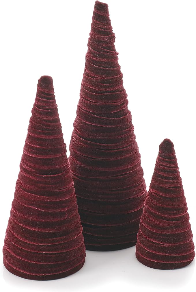 Create Your Own Set of 3 Velvet Trees, Valentine Tree Tabletop, Mantel Decor, Wedding Centerpiece, Artisan Entryway, Cozy Gift for (Create Your Own) by YourHeartsContent