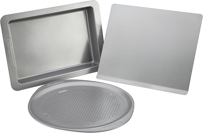 Farberware Insulated Nonstick Bakeware 15.5-Inch Round Pizza Pan, Light Gray - Image 4