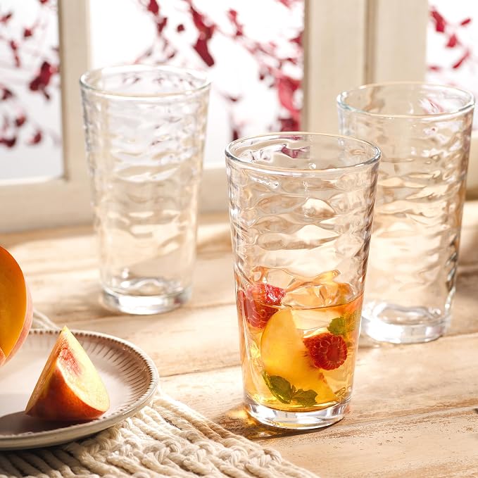 Glaver's Drinking Glasses Set of 10 Highball Glass Cups, 17 Oz Cooler Glassware. Home and Bar Everyday Basic Drinkware Elegant Kitchen Glasses for Water, Juice, Cocktails, Iced Tea. - Image 4