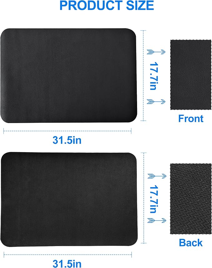 Dish Drying Mat for Kitchen Counter, 17x31.5 Pad with Rubber Backed (Black) | Hide Stain Anti Absorbent for Kitchen Counter, Non-slip Drying Mat for Coffee Machine Dish Rack - Image 7