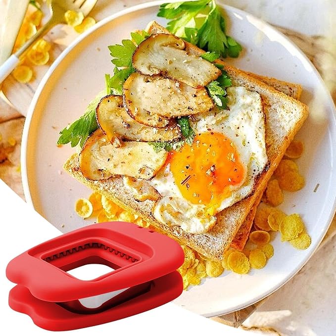 Sandwich Molds Cutter And Sealer Crustless Sandwich Maker Cutter Sealer Set | Cake Molds Cookie Press Pocket Tools for Breakfast Toast Making Kids Lunch Box School Home Picnic Travel Off - Image 8