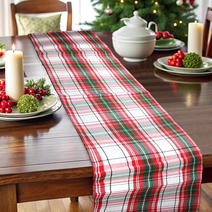 Urban Villa Table Runner Cotton Heavier Quality 14x72 Christ Check - Image 3