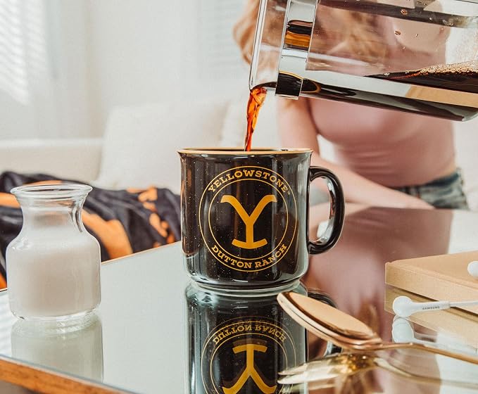 Silver Buffalo Yellowstone Dutton Ranch Ceramic Camper Mug | BPA-Free Coffee Cup For Espresso, Tea | Holds 20 Ounces - Image 5