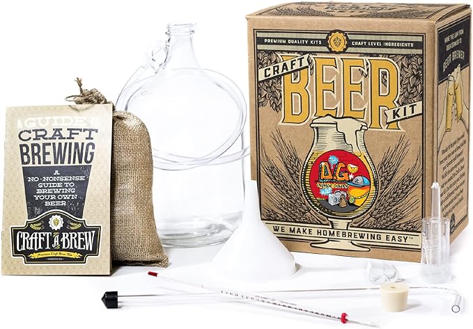 Craft A Brew - O.G. Orange Golden - Beer Making Kit - Make Your Own Craft Beer - Complete Equipment and Supplies - Starter Home Brewing Kit - 1 Gallon