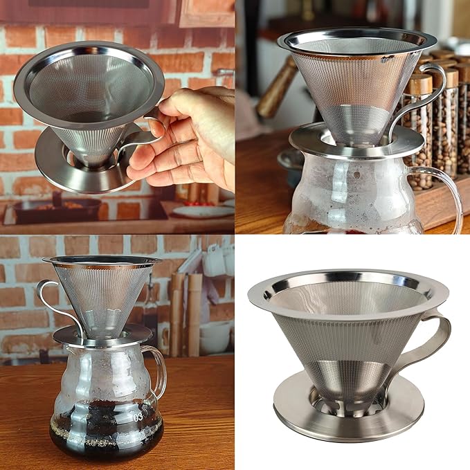 Multifuntional Coffee Dripper Flat Bottom Coffee Dripper Pouring Over Coffee Filter Coffee Filter Cup Coffee Accessories