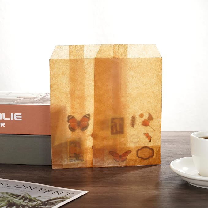 Quotidian Brown Flat Small Wax Kraft Paper Bags 3x5 in, 100 Count | Great for Party Favor Journals Craft Supplies Seeds Gifts (8 x 13.3cm) - Image 3
