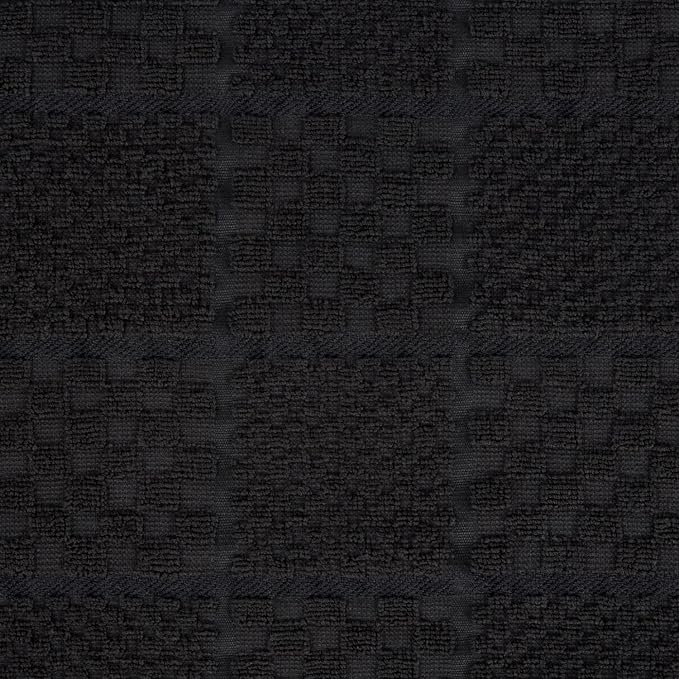 KitchenAid Quilted Cotton Terry Cloth Oven Mitt, Pot Holder, Kitchen Towel 4-Pack Set, Heat Resistant, Silicone Grip, Gift Set, Matte Black, 16"x26", 7"x13" & 7"x10" - Image 3