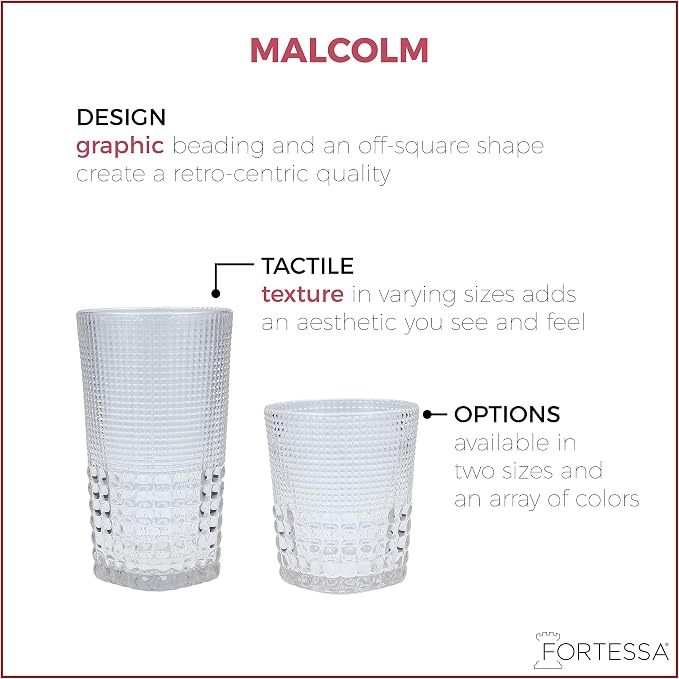 Fortessa Malcolm Iced Beverage Cocktail Glass, 15-Ounce, Gray, 6 Count - Image 5