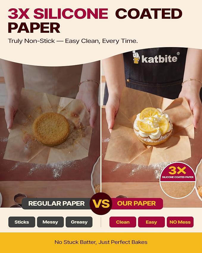 Katbite Tulip Cupcake Liners 200PCS, Standard Size Muffin Baking Cups Brown | Unbleached Greaseproof Food-Grade PFAS-Free 40 GSM ProSmooth Paper, No Fade Thick Bottom Wrappers for Party, Christmas, Gift - Image 6