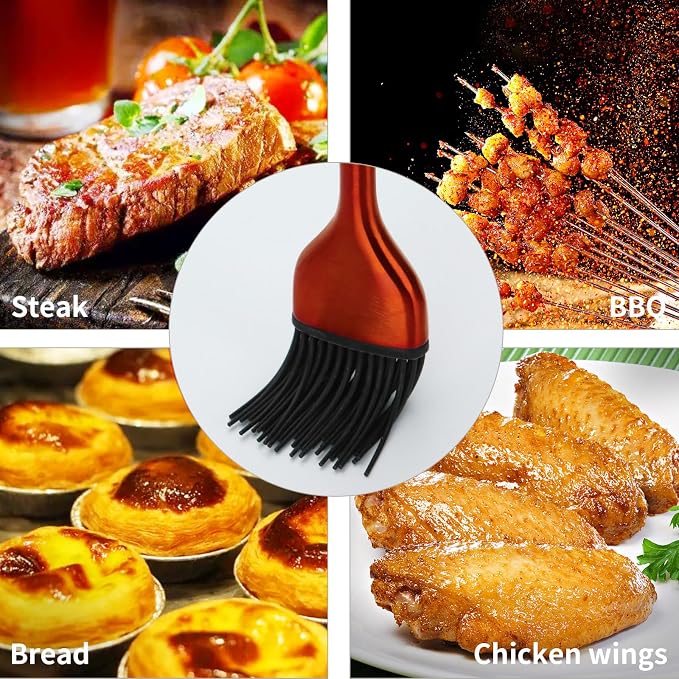 DOCBLACK Baking Sheet with Wire Rack and Silicone Pastry Basting Brush Set, Stainless Steel Cookie Sheet Baking Tray & Cooling Rack &Silicone Food Brush for Cooking and Oven, Dishwasher Safe-SunsetRed - Image 6