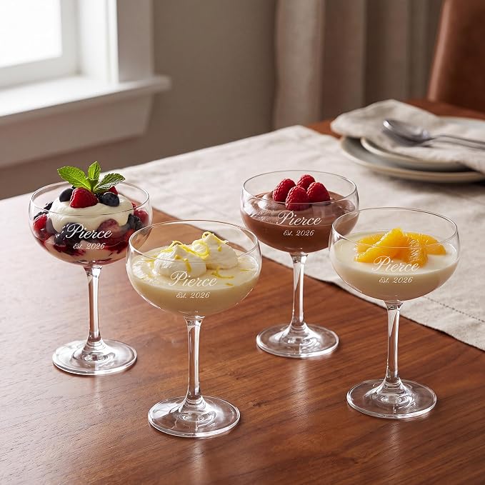 Marquis By Waterford Engraved Moments Coupe Glasses, 9oz, Set of 4 | Personalized with Custom Engraving for Luxurious Home Bar Gifting - Image 6