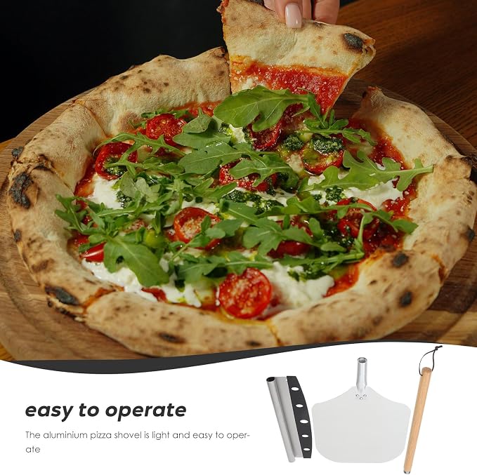 Ipetboom 2 Pcs Detachable Handle Pizza Transfer Shovel Set Lightweight Aluminum and Wood Kitchen Tools Easy to Clean and Operate Essential for Baking and Pizza Preparation - Image 7