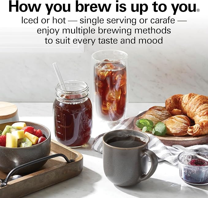 Hamilton Beach Flexbrew Advanced 5-in-1 Drip & Single Serve Coffee Maker | Single Serve Hot & Iced Coffee Maker | 12 Cup Programmable Drip Coffee Maker | Removable 60 oz. Reservoir | Black - Image 3