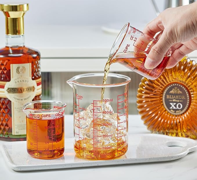 High Borosilicate Glass Measuring Cup-V-Shaped Spout，Glass Measuring Beaker for Kitchen or Restaurant, Easy to Read, 150 ML (5 Oz)-Single - Image 6