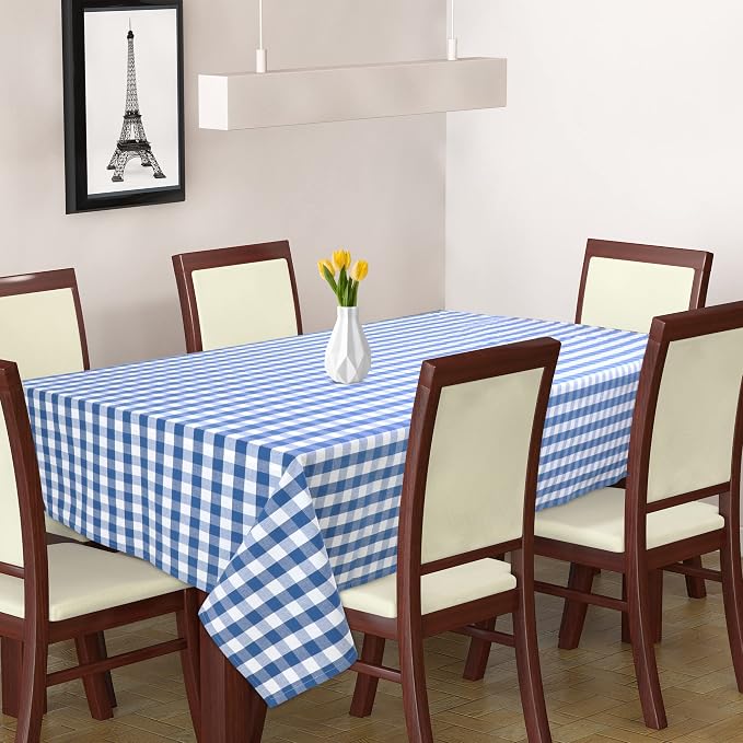 Urban Villa Tablecloth Cotton Rectangle 60x84(6-8 Seats) Blue White - Image 5