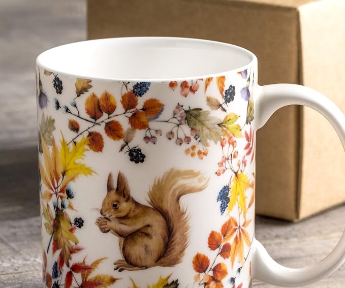 Maison d' Hermine Coffee Mug with Handles Tea Cups (15 Ounce, Pack of 1) | Fine Bone China Coffee Mugs for Hot Beverages Cappuccino Latte Home Restaurant Hotel Spring Summer -Sous-Bois - Foret - Image 9