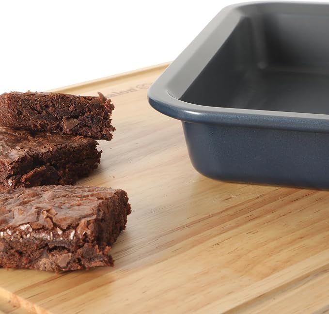 Calphalon Legacy Bake Pan, 9 Inch Baking Pan PFA Free Nonstick Heavy Gauge Steel Bakeware for Even Heating, Oven Safe Squre Pan for Cakes, Brownies, Roasting, Everyday Kitchen Use - Image 6