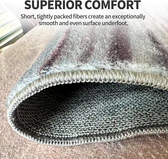8x10 Area Rug, Plush Soft Living Room Rug Machine Washable - Large Non-Slip Stain Resistant Rug for Bedroom, Geometric Pet Friendly Carpet - Image 5