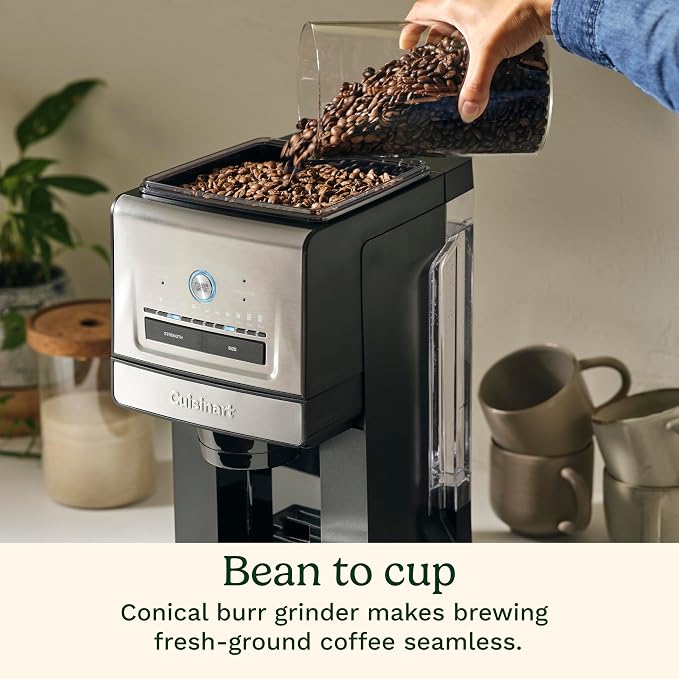 Cuisinart Coffee Maker, Grind and Brew Single Serve Coffee Maker, 6 Cup Sizes, Built-in Stainless Steel Burr Mill, Adjustable Strength, Grind Control and Over Ice Feature, Easy Cleaning, DGB-30 - Image 3