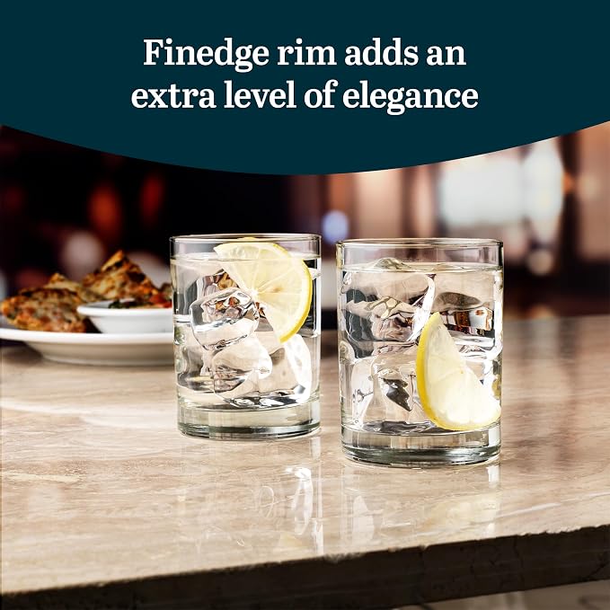 Libbey 918CD Heavy Base Double Old Fashioned Glasses - Elegant Whiskey Glasses Set of 12 - Dishwasher Safe Cocktail Glass for Cocktails, Juice, and More - Image 2