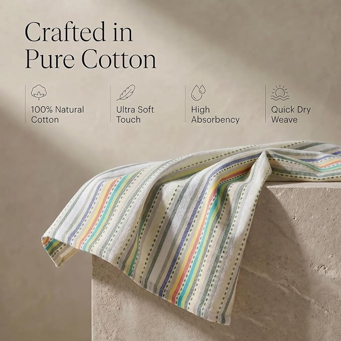 Urban Villa Kitchen Towels Cotton Dish Towels 20”x30” (Set of 6) Beige - Image 4