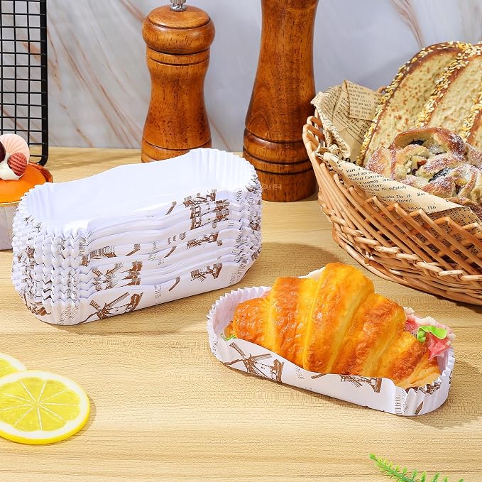 Kichvoe Baking Liners Elegant Chic Pattern Prevents Warping and Breaking and 100pcs Non-stick Paper for High-temperature Resistant Parchment Liner Baking Cups Bread Pizza - Image 6