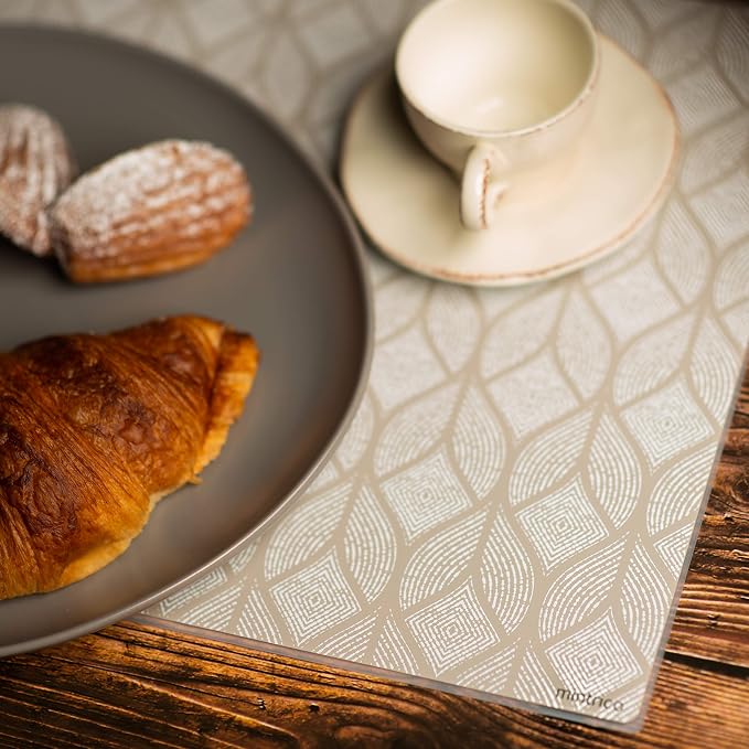 Mintrico placemat for Dining Table Set of 2 Silicone Heat Resistant Non Slip (2, Leaf) … - Image 7