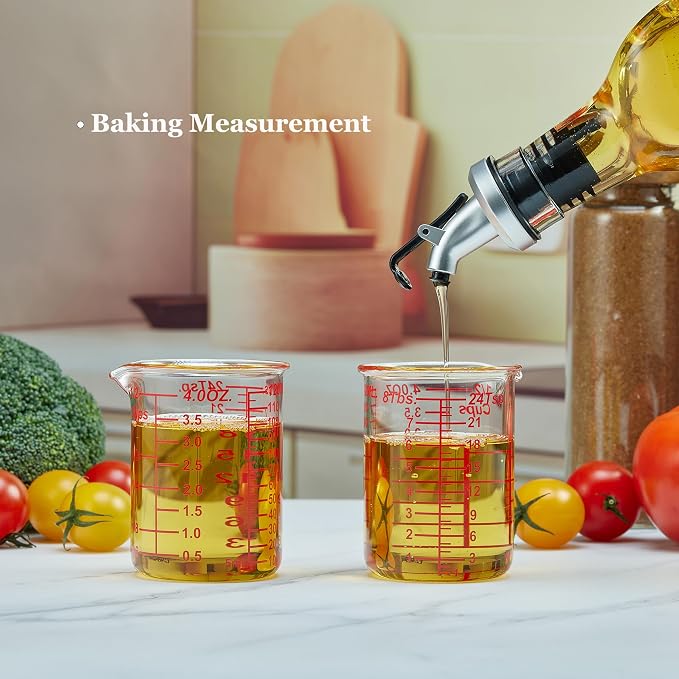 120 ML/4OZ High Borosilicate Glass Measuring Cup-V-Shaped Spout,Glass Measuring Beaker for Kitchen or Restaurant, Easy to Read(SINGLE) - Image 4